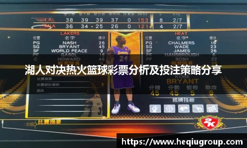 湖人对决热火篮球彩票分析及投注策略分享